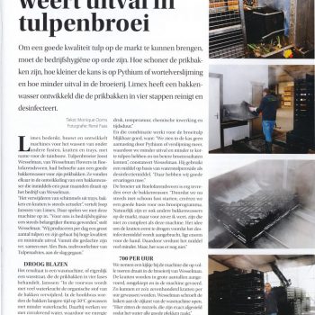 Limex nieuwe wasmachine voor prikbakken/tulpenbakken